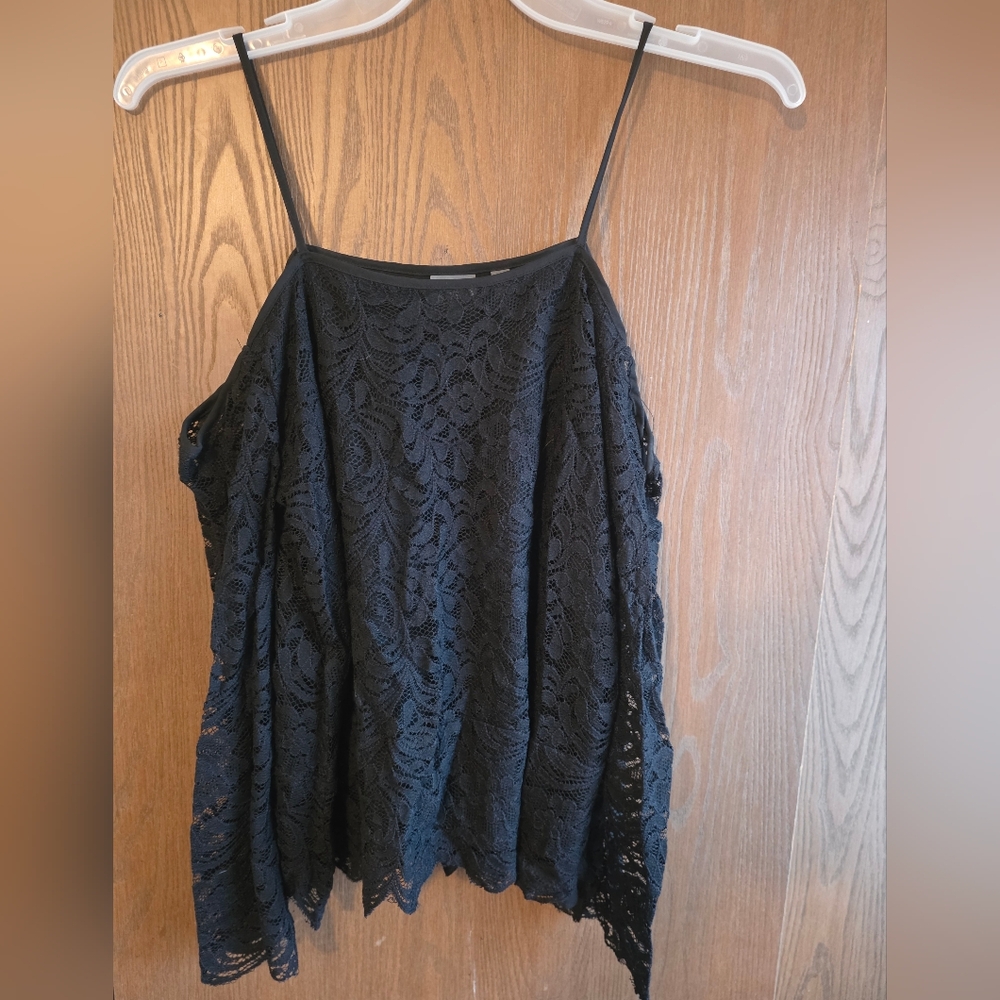 New York & Company Black Lace Camisole